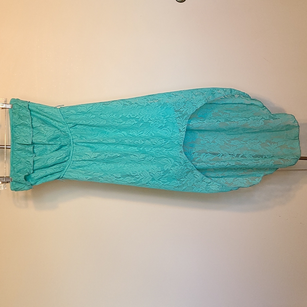 Aqua high-low lace dress by Rue21